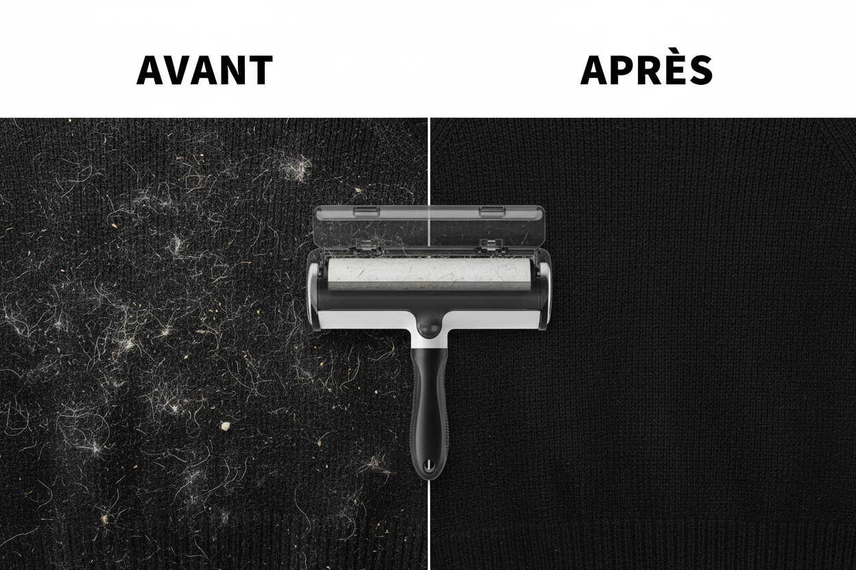 Le rouleau magique qui enlève les poils d’animaux en 1 passage (sans effort)