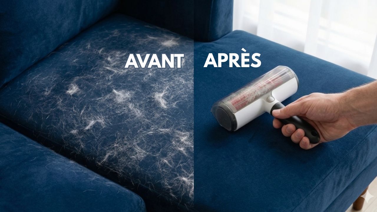 Enlève les poils incrustés en 1 passage (sans aspirateur)